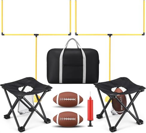 Realspring 2 Set Football Goal Post Yard Football Chairs Outdoor Games Outdoor Toss Goal Post Set for Backyard, Beach, Park, Tournaments, Sports Training in Saudi Arabia