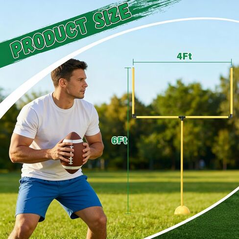 Realspring 2 Set Football Goal Post Yard Football Chairs Outdoor Games Outdoor Toss Goal Post Set for Backyard, Beach, Park, Tournaments, Sports Training in Saudi Arabia