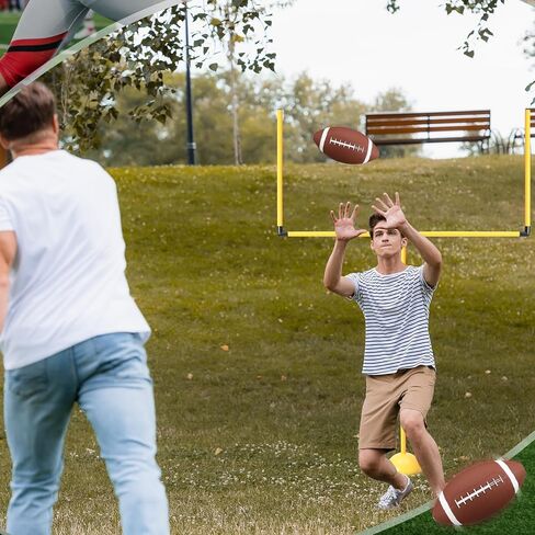 Realspring 2 Set Football Goal Post Yard Football Chairs Outdoor Games Outdoor Toss Goal Post Set for Backyard, Beach, Park, Tournaments, Sports Training in Saudi Arabia