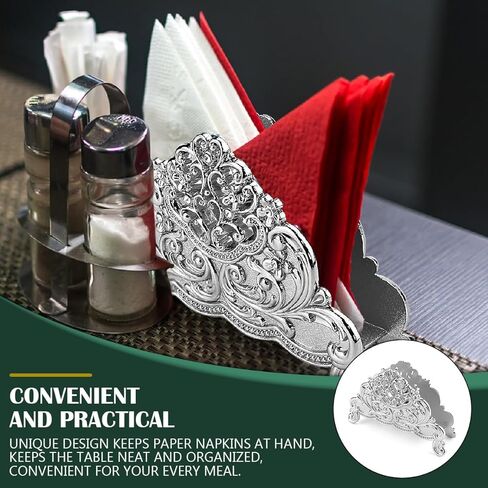 Napkin Holder Metal Table Top Napkin Holder Vintage Paper Napkin Organizer Stand for Home Kitchen Hotel Restaurant Countertop in Saudi Arabia