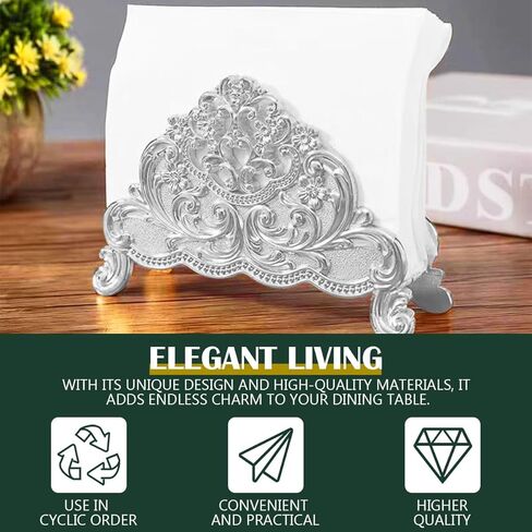 Napkin Holder Metal Table Top Napkin Holder Vintage Paper Napkin Organizer Stand for Home Kitchen Hotel Restaurant Countertop in Saudi Arabia