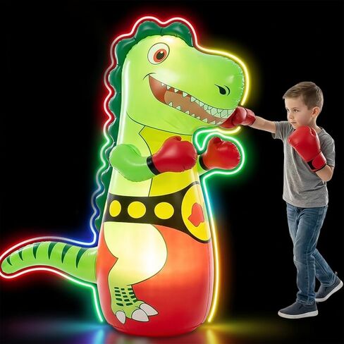 Inflatable Dinosaur Punching Bag for Kids with LED Light and Remote Control in Saudi Arabia