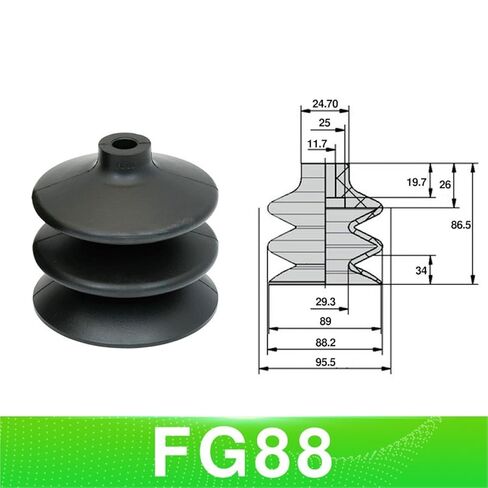 1pc FG25 Bule Black Robotic Vacuum Suction Cup Corrugated Nozzle Pneumatic(FG88) in Kuwait