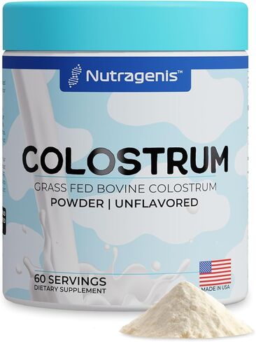 Colostrum™ Premium Powder for Gut Health, Immunity, Muscle Recovery & Bloating Relief | Grass-Fed Bovine Colostrum with 400+ Bioactive Nutrients & Natural IgG, Unflavored, 60 Servings | Made in USA in Saudi Arabia