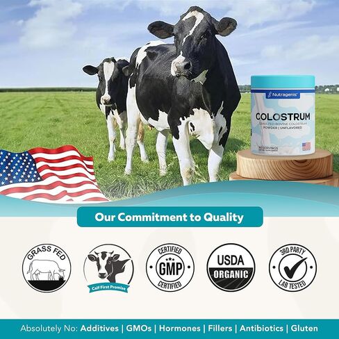Colostrum™ Premium Powder for Gut Health, Immunity, Muscle Recovery & Bloating Relief | Grass-Fed Bovine Colostrum with 400+ Bioactive Nutrients & Natural IgG, Unflavored, 60 Servings | Made in USA in Saudi Arabia