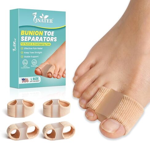 Bunion Toe Separators Corrector - 4 Pcs Toe Separators for Women Men Big Toe, Breathable Bunion Corrector, Gel Toe Spacers with 2 Loops for Bunion Pain, Overlapping Toes in Saudi Arabia