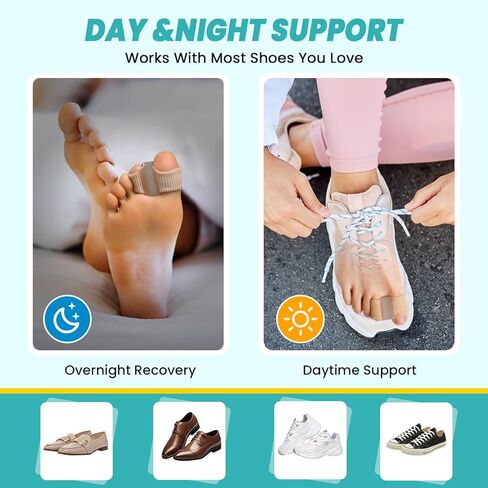 Bunion Toe Separators Corrector - 4 Pcs Toe Separators for Women Men Big Toe, Breathable Bunion Corrector, Gel Toe Spacers with 2 Loops for Bunion Pain, Overlapping Toes in Saudi Arabia