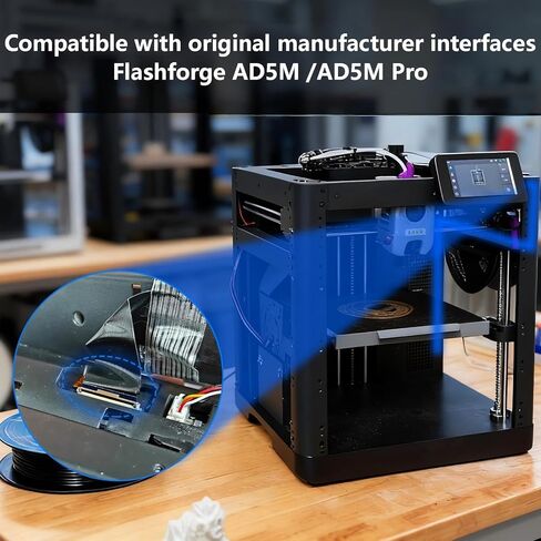 كابل شاشة LCD للطابعة ثلاثية الأبعاد لـ Flashforge AD5M /AD5M Pro، استبدال كابل شاشة اللمس، سلك توصيل FPC، متوافق مع الواجهة الأصلية، أجزاء ملحقات الطابعة ثلاثية الأبعاد in Kuwait