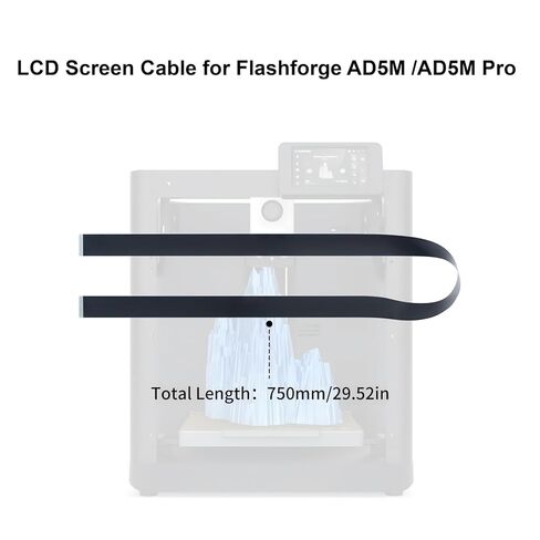 كابل شاشة LCD للطابعة ثلاثية الأبعاد لـ Flashforge AD5M /AD5M Pro، استبدال كابل شاشة اللمس، سلك توصيل FPC، متوافق مع الواجهة الأصلية، أجزاء ملحقات الطابعة ثلاثية الأبعاد in Kuwait