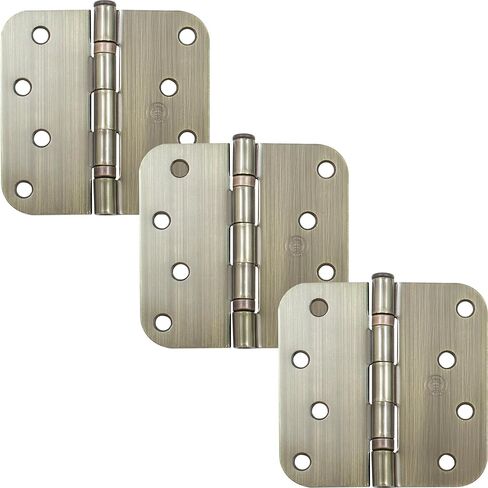 مفصلات أبواب بمحامل كروية مقاس 4 بوصات من Stone Harbour Hardware، زاوية نصف قطرها 5/8 بوصة، نحاس عتيق، 3 عبوات in Kuwait