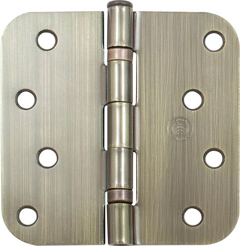 مفصلات أبواب بمحامل كروية مقاس 4 بوصات من Stone Harbour Hardware، زاوية نصف قطرها 5/8 بوصة، نحاس عتيق، 3 عبوات in Kuwait