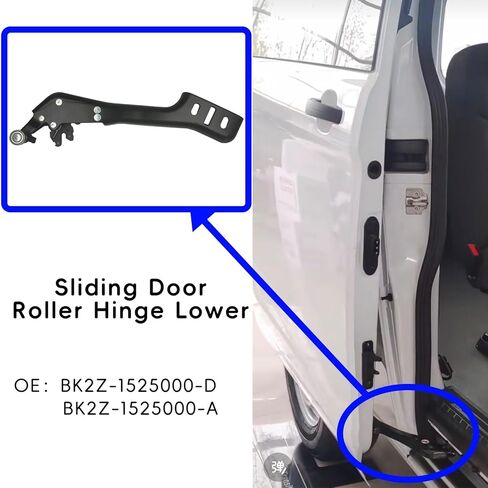 Transit Right Sliding Door Roller Hinge Set Upper Middle Lower Compatible with 2015-2019 Transit 150 250 350 350HD Passenger Side Power Center Door Roller Assembly Replaces BK31V25000AG in Saudi Arabia