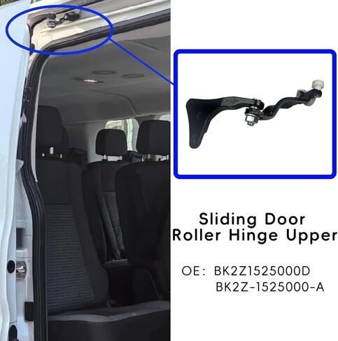 Transit Right Sliding Door Roller Hinge Set Upper Middle Lower Compatible with 2015-2019 Transit 150 250 350 350HD Passenger Side Power Center Door Roller Assembly Replaces BK31V25000AG in Saudi Arabia