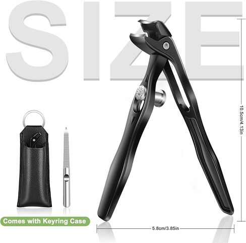 Wide Open Toenail Clippers for Seniors Thick Nails-No Splash Nail Clippers for Men-Heavy Duty Toe Nail Clippers for Women with Nail File-Fingernail Clipper with Catcher- Good Looking in Saudi Arabia