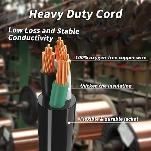 PlugSaf 16/3 Gauge 200 ft Extension Cord Outdoor Black Waterproof, Cold Weatherproof -58°F, Flame Retardant, Flexible 3 Prong Electric Cord for Lawn Office,10A 1250W 16AWG SJTW, ETL Listed in Saudi Arabia