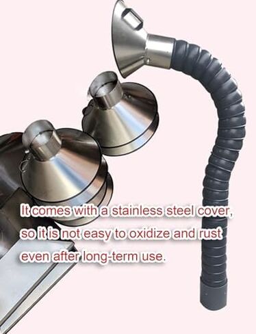 Flexible Welding Fume Extractor Hose, 4-8 Inch Duct with Removable Hood for Smoke & Dust Collection, Industrial/Commercial Use (110mm/4.3in, 3.3ft/100cm) in Saudi Arabia
