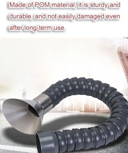 Flexible Welding Fume Extractor Hose, 4-8 Inch Duct with Removable Hood for Smoke & Dust Collection, Industrial/Commercial Use (110mm/4.3in, 3.3ft/100cm) in Saudi Arabia