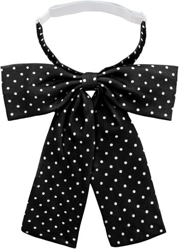 Polka Dot Bow Ties for Women, Pre-tied Womens Bow Tie Girls Clip on Bowtie for Party Graduation School Uniform in Saudi Arabia