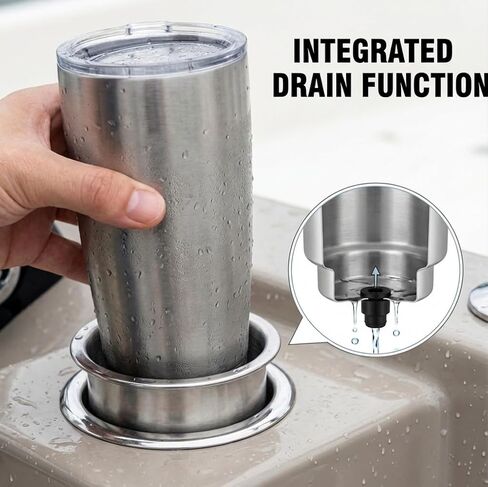 4 Pack Stainless Steel Cup Holder for Boat Marine RV - Rustproof Drink Holder with Drain Hole in Saudi Arabia