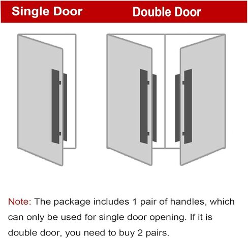 Modern Commercial Entryway Door Handle,Modern 304 Stainless Steel Door Handle Sliding Glass Barn/Shower Door Handle Interior Exterior Door Hardware Accessories -Black /50cm in Saudi Arabia