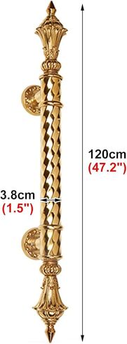 Door Pull Handle Door Handle Push Pulls European Style, Interior/Exterior Gold Door Knob, Hotel Apartment Shop Commercial Doors Grip, 60/80/120 cm Optional (Size : 120cm/47inch) in Saudi Arabia