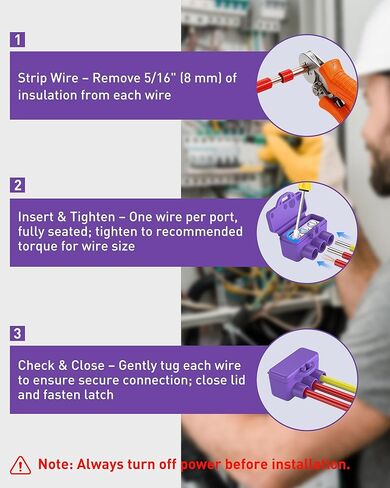 3-Port Aluminum-to-Copper Wire Connectors, 7 Pack Screw Terminal Electrical Wire Connectors, Pre-Filled with Oxide Inhibitor for Solid & Stranded Wires, Residential & Industrial Wiring in Saudi Arabia