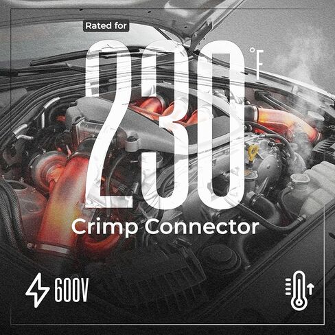 Sherco-Auto 200 Piece 22-18 Gauge Non-Insulated Butt Connectors - Made in USA in Saudi Arabia