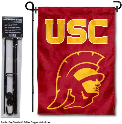USC Trojans Trojan Head Garden Flag with Stand Holder in Saudi Arabia