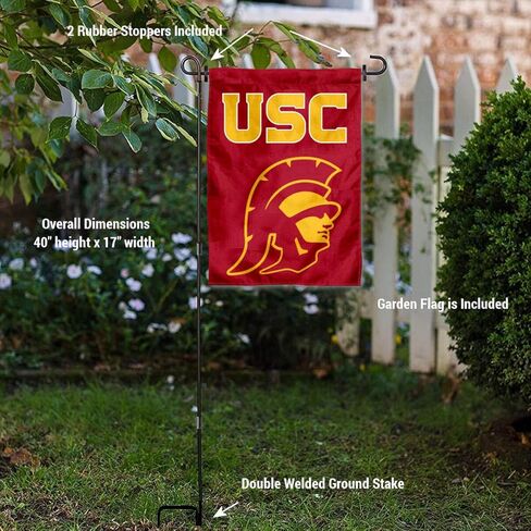 USC Trojans Trojan Head Garden Flag with Stand Holder in Saudi Arabia
