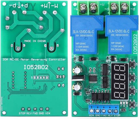 محرك متعدد الوظائف 30A12V، وحدة تحكم عكسية أمامية، مرحل تبديل حد تأخير إيقاف التشغيل، تيار الاستعداد 22 مللي أمبير، تيار العمل 109 مللي أمبير in Saudi Arabia