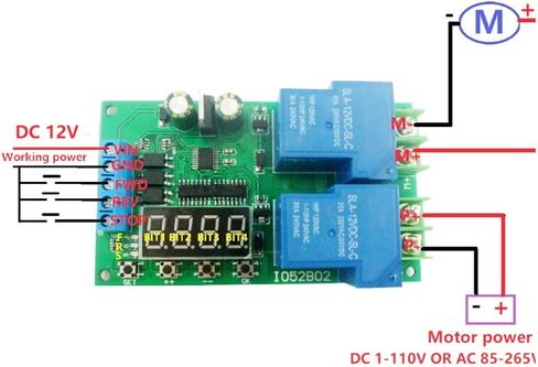 محرك متعدد الوظائف 30A12V، وحدة تحكم عكسية أمامية، مرحل تبديل حد تأخير إيقاف التشغيل، تيار الاستعداد 22 مللي أمبير، تيار العمل 109 مللي أمبير in Saudi Arabia