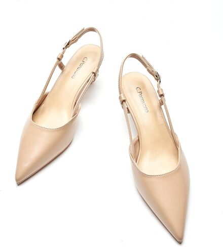 C.Paravano Kitten Heels for Women | Low Heel | Slingback Heels for Women | Pointed Pumps Shoes | Closed Toe Sandals in Saudi Arabia