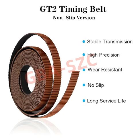 حزام توقيت GT2 10 مم، حزام توقيت GT2 مفتوح للطابعة ثلاثية الأبعاد عرض 10 مم، ترقية سطح أسنان النايلون إصدار غير قابل للانزلاق للطابعات ثلاثية الأبعاد، CNC. (5 أمتار) in Kuwait