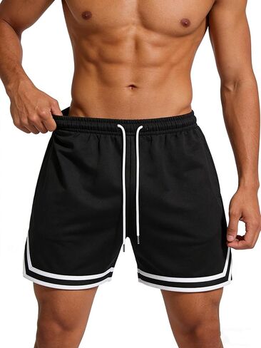 1PC Basketball Shorts for Men, Men's Quick Dry Lightweight Mesh Athletic Shorts in Saudi Arabia