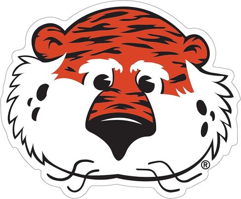 Craftique Auburn Tigers Decal (AUB Aubie Head Decal (4",6"), 4 in) in Saudi Arabia