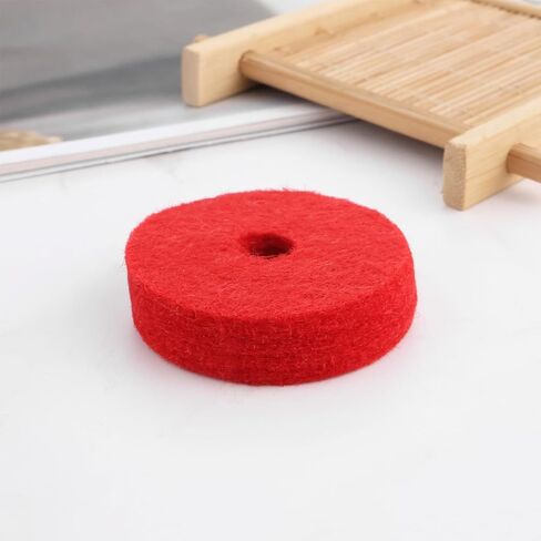 12pcs Wool Cymbal Felts 40mm Jazz Drum Felt Pads Red Round Soft Felt Washers Cymbal Stand Replacement Felt Pads for Drum Set Thickness 10mm in Saudi Arabia