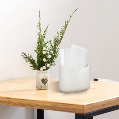 Zerodeko Ceramic Napkin Holder 4.52X3.54X1.37In Wavy Design Tissue Stand for Kitchen Table Party Restaurant Napkin Storage Dispenser in Saudi Arabia