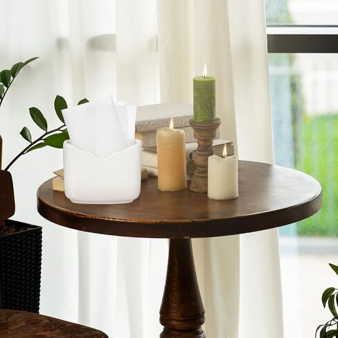 Zerodeko Ceramic Napkin Holder 4.52X3.54X1.37In Wavy Design Tissue Stand for Kitchen Table Party Restaurant Napkin Storage Dispenser in Saudi Arabia