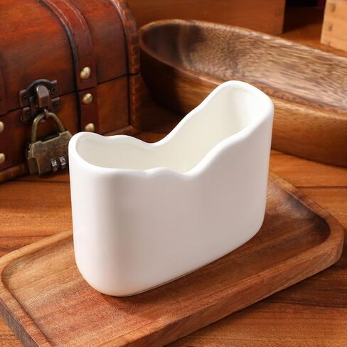 Zerodeko Ceramic Napkin Holder 4.52X3.54X1.37In Wavy Design Tissue Stand for Kitchen Table Party Restaurant Napkin Storage Dispenser in Saudi Arabia
