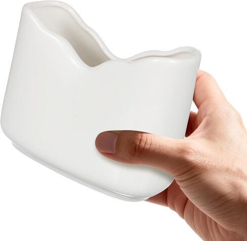 Zerodeko Ceramic Napkin Holder 4.52X3.54X1.37In Wavy Design Tissue Stand for Kitchen Table Party Restaurant Napkin Storage Dispenser in Saudi Arabia