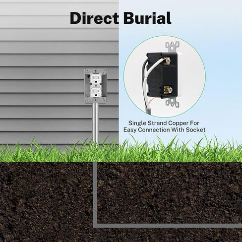 FIRMERST 12/2 UF Wire Outdoor Direct Burial Underground Feeder Cable 100ft in Saudi Arabia