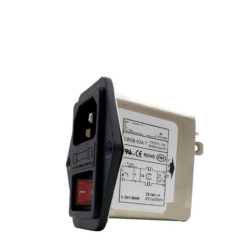 CW2B 3 6 10A مفتاح أمان مقبس مرشح الطاقة ثلاثة في واحد 220 فولت مرحلة واحدة AC T(CW2B -6A -T مفتاح أحمر مع ضوء) in Kuwait