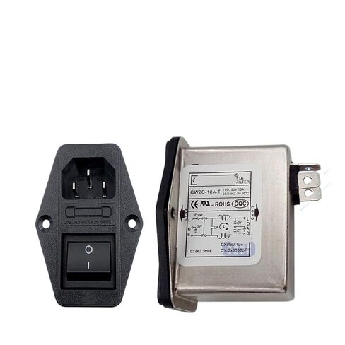 CW2B Three-in-one CW1D 3 6 10A Socket Power Filter purifies Interference T Single-Phase AC 220V(CW1C -10A -T AC 220V) in Saudi Arabia