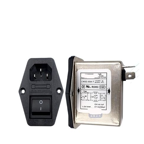 CW2B Three-in-one CW1D 3 6 10A Socket Power Filter purifies Interference T Single-Phase AC 220V(CW1C -10A -T AC 220V) in Saudi Arabia