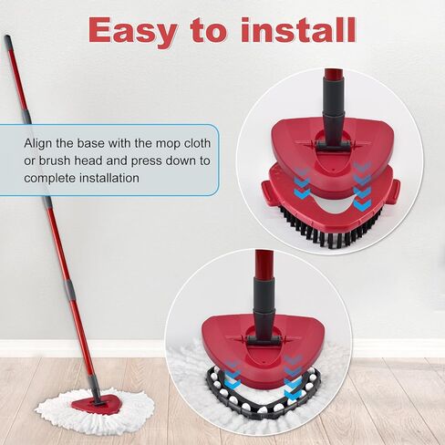 Mop Replacement for Ocedar, Mop for O Cedar, Replacement Mop for O Cedar Spin Mop Contains 4-Section Mop Handle 2 Mop Replace Head 1 Mop Base 1 Scrubber Mop Head for O-Cedar Spin Mop in Saudi Arabia