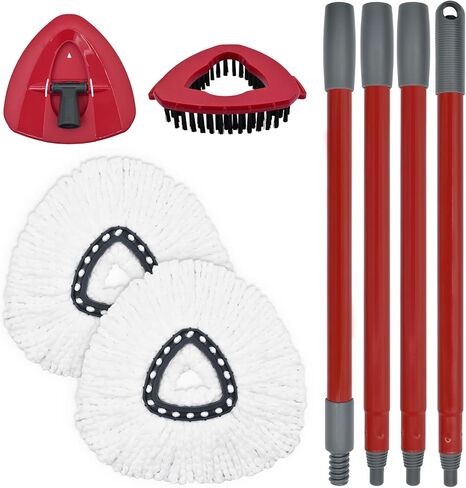 Mop Replacement for Ocedar, Mop for O Cedar, Replacement Mop for O Cedar Spin Mop Contains 4-Section Mop Handle 2 Mop Replace Head 1 Mop Base 1 Scrubber Mop Head for O-Cedar Spin Mop in Saudi Arabia