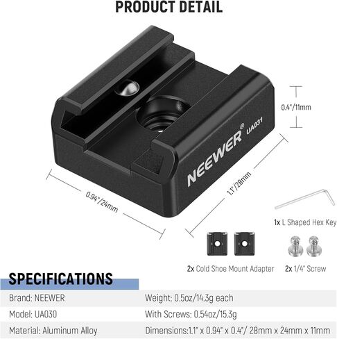 Neewer Cold Shoe Wind Muff for ZV Series Vlog Cameras, Microphone Furry Windscreen with Cold Shoe Mount Adapter Accessory Compatible with Sony ZV-1F ZV-E10 ZV-1 ZV-E1 ZV-1 II, CA133 Black in Saudi Arabia