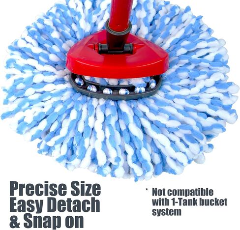 homsis 7 عبوات ممسحة بديلة لرأس ممسحة دوارة ذات خزانين متوافقة مع Ocedar Rinse Clean - عبوات ممسحة مصنوعة من الألياف الدقيقة، آلة تنظيف عميقة قابلة للغسل وسهلة الاستبدال in Kuwait