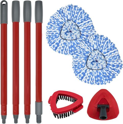 Mop Replacement for Ocedar, Mop for O Cedar, Replacement Mop for O Cedar Spin Mop Contains 4-Section Mop Handle 2 Mop Replace Head 1 Mop Base 1 Scrubber Mop Head for O-Cedar Spin Mop in Saudi Arabia