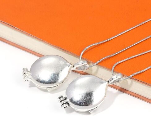 Necklace for Vampire Elena Cosplay - Silver Locket Necklace Merch Costume Jewelry Accessories - Halloween Party Gift Stuff (A) in Saudi Arabia